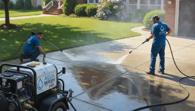 Concrete pressure cleaning service in Providence, RI for driveways, patios, and walkways