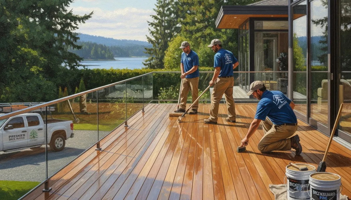 Deck sealing service in Providence, RI for wood deck protection by Providence Paint Pros