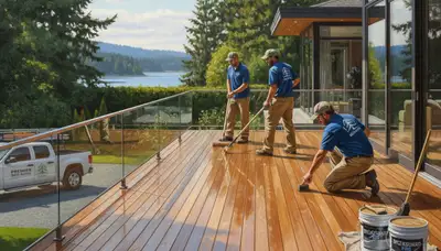 Deck sealing service in Providence, RI for wood deck protection by Providence Paint Pros