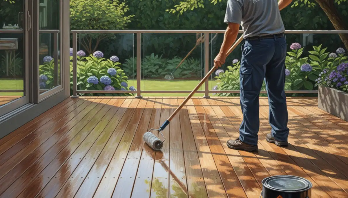 Deck sealing service in Providence, RI for weather protection on a wood deck