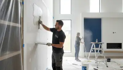 Drywall repair in Providence, RI by Providence Paint Pros for cracks, holes, and water damage repairs