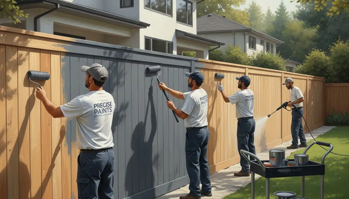 Fence painting service in Providence, RI for wood and metal fences by Providence Paint Pros