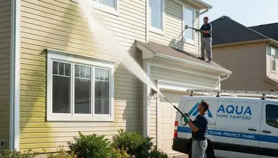 Vinyl siding pressure cleaning in Providence, RI for mold and grime removal