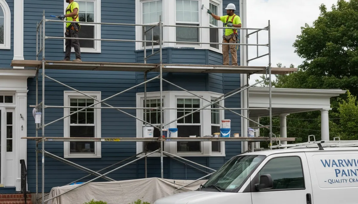 Providence, RI painting crew applying interior paint on a residential wall